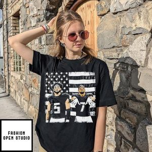 Bijan Robinson & Drake London Atlanta Falcons Album Flag T-Shirt
