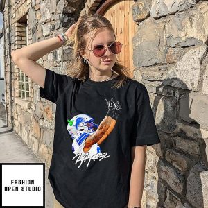 Brian Branch With Signature Middle Finger T-Shirt