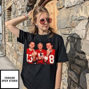 Brock Purdy Joe Montana San Francisco 49ers Middle Finger Smoking And Beer T-Shirt