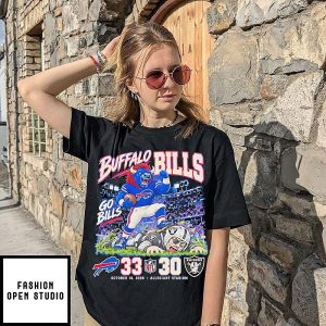 Buffalo Bills 33 30 Win Over Las Vegas Raiders Game Day 2026 Mascot T-Shirt