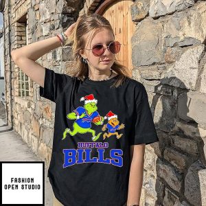 Buffalo Bills X Grinch Christmas Football Graphic T-Shirt