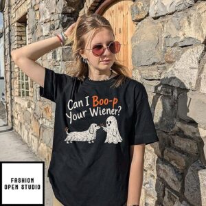 Can I Boo-P Your Wiener Dachshund Ghost Halloween T-Shirt