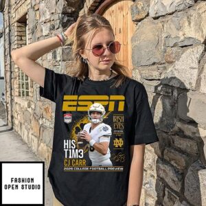 Cj Carr Notre Dame Fighting Irish Irish Eyes His T1m3 NCAA 2026 T-Shirt