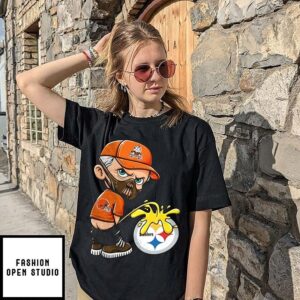 Browns vs Steelers Cartoon Boy Rivalry T-Shirt