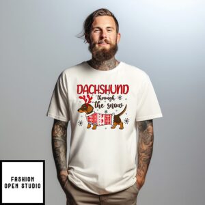 Dachshund Through The Snow Christmas T-Shirt