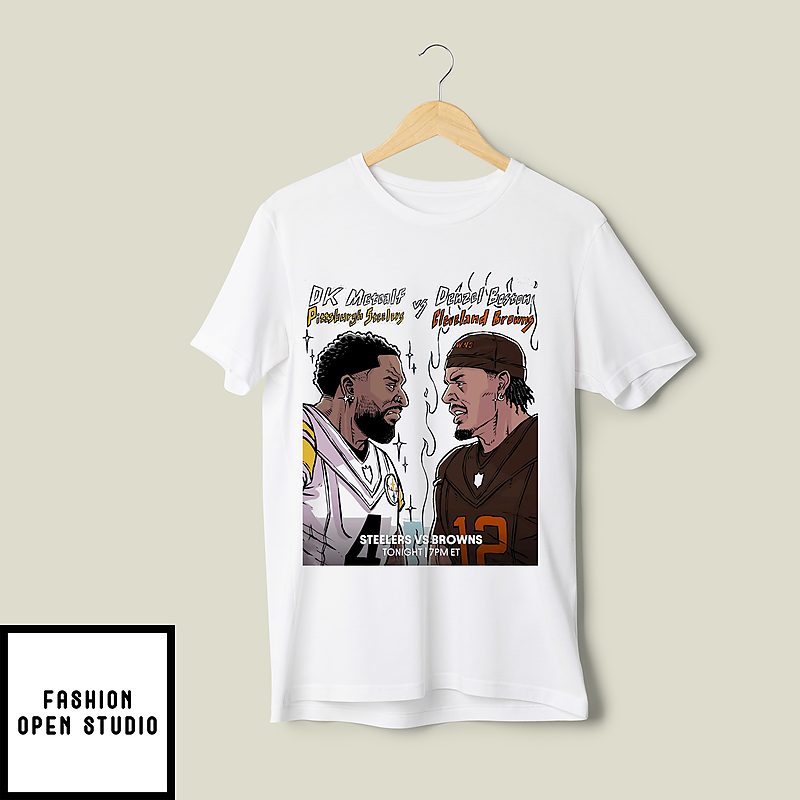 Steelers vs Browns Metcalf vs Boston Matchup T-Shirt Steelers vs Browns Metcalf vs Boston Matchup T-Shirt