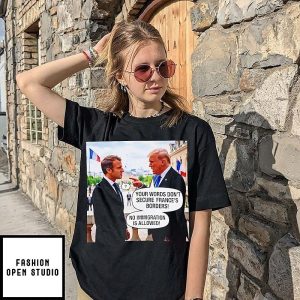 Donald Trump Vs. Emmanuel Macron Border Policy Comic T-Shirt