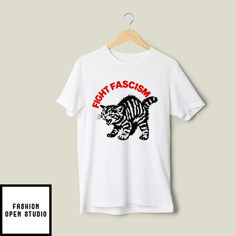 Fight Fascism Grumpy Cat T-Shirt Fight Fascism Grumpy Cat T-Shirt