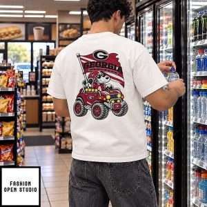 Georgia Bulldogs NCAA Football Daniel Hill Snoopy Driving Offroad Vehicle T-Shirt