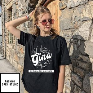 Gina Hinojosa For Governor Texas Campaign Graphic Map T-Shirt
