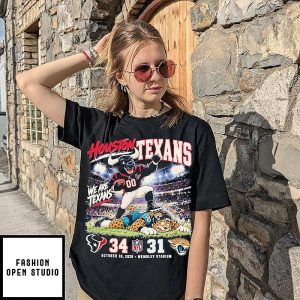 Houston Texans 34 31 Win Over Jacksonville Jaguars Game Day 2026 Mascot T-Shirt