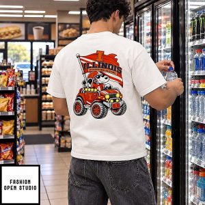 Illinois Fighting Illini NCAA Football Daniel Hill Snoopy Driving Offroad Vehicle T-Shirt
