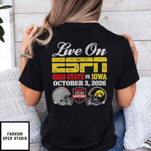 Iowa Live On Espn Football T Shirt