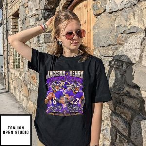Jackson X Henry Baltimore Ravens Purple Friday Signatures T-Shirt
