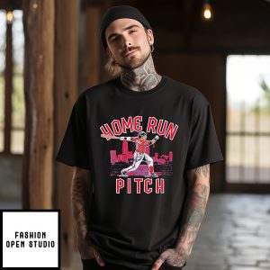 José Ramírez Cleveland Guardians Home Run Pitch Illustration T-Shirt