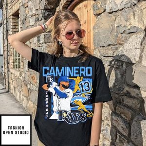 Junior Caminero 13 Tampa Bay Rays Baseball Graphic T-Shirt