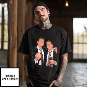 Leonardo Dicaprio And Jonah Hill Smoking Middle Finger T-Shirt