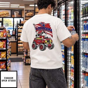 Louisiana Tech Bulldogs NCAA Football Daniel Hill Snoopy Driving Offroad Vehicle T-Shirt