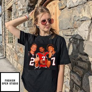 Matt Ryan Michael Vick Bijan Robinson Beer And Smoke T-Shirt