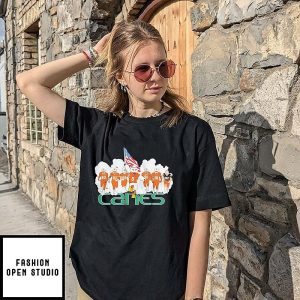 Miami Hurricanes Running Through Smoke Mascot T-Shirt