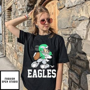 Mickey Mouse Quarterback X Philadelphia Eagles Disney Cartoon T-Shirt
