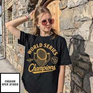 Milwaukee Brewers 2026 Mlb World Series Gold Trophy T-Shirt