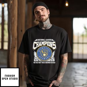 Milwaukee Brewers 2026 National League Champions For The First Time In Brewers History T-Shirt