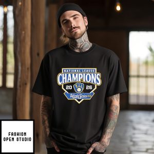 Milwaukee Brewers National League Champions 2026 Ball Glove Emblem T-Shirt
