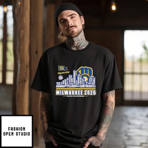 Milwaukee Brewers Nlcs 2026 Champions Players Name City Skyline T-Shirt