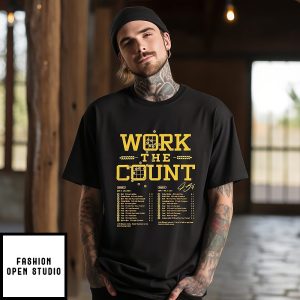 Milwaukee Brewers Work The Count Jb9 Jake Bauers Baseball Pitch At Bat Breakdown T-Shirt