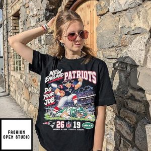 New England Patriots 26 19 Win Over New York Jets Game Day 2026 Mascot T-Shirt