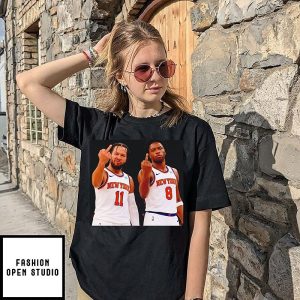 New York Knicks Jalen Brunson And Og Anunoby Middle Finger T-Shirt 3