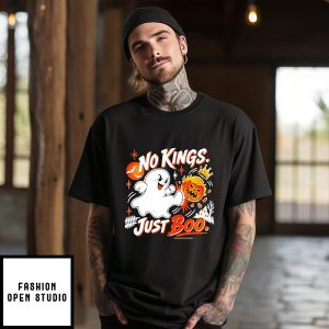 No Kings Just Boo Donald Trump Halloween Ghost T-Shirt