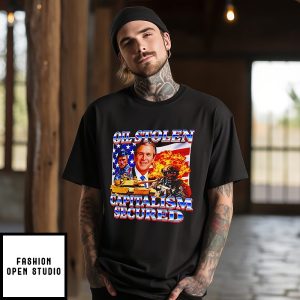 Oil Stolen Capitalism Secured War Satire T-Shirt