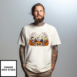 Peanuts Fall Campfire Snoopy Charlie Brown Autumn T-Shirt