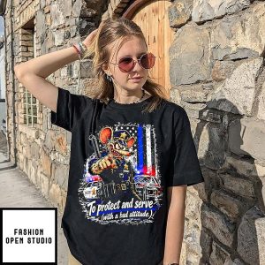 Rat Fink Police Officer To Protect And Serve T-Shirt
