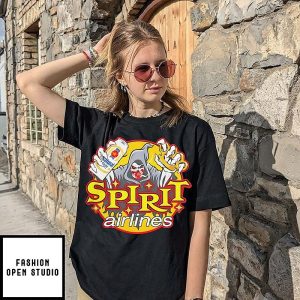 Spirit Airlines Grim Reaper With Natural Light Beer And Brass Knuckles T-Shirt
