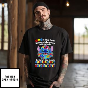 Stitch Brain Discovery Quote Nothing Right On The Left Nothing Left On The Right T-Shirt