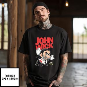 Super Mario X John Wick Illustration T-Shirt