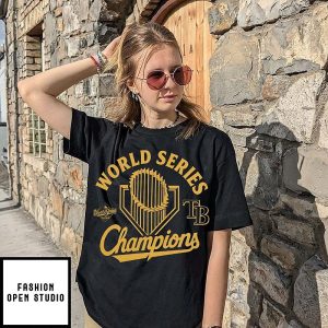 Tampa Bay Rays 2026 Mlb World Series Gold Trophy T-Shirt