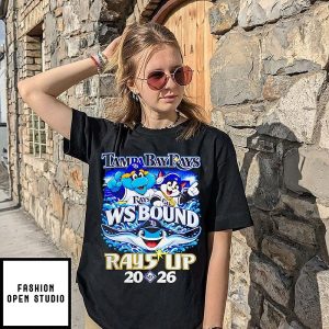 Tampa Bay Rays Dj Kitty Raymond And Stinger 2026 Ws Bound Rays Up Champions T-Shirt