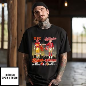 Usc Trojans On Saturdays San Francisco 49ers On Sundays T-Shirt
