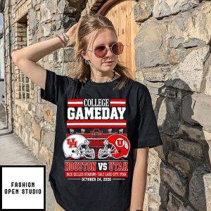Utah Utes Vs. Houston Cougars Football 2026 College Gameday Helmets Stadium T-Shirt