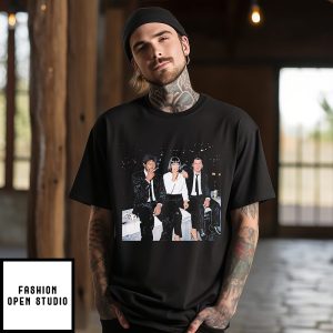 Vincent Vega Mia Wallace And Jules Winnfield Pulp Fiction Concrete Ledge T-Shirt