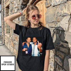 Will Smith And Martin Lawrence Bad Boys Middle Finger Smoking And Beer T-Shirt