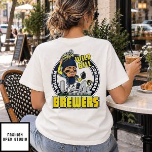 William Wild Bill Contreras Milwaukee Brewers Cartoon T-Shirt