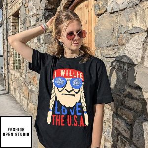 Willie Nelson I Willie Love The USA Country Music T-Shirt
